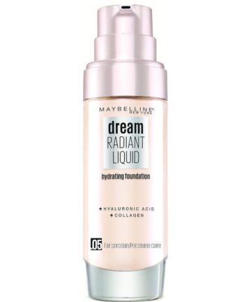 Maybelline New York Make-Up, Dream Radiant Liquid Make-Up, Liquid Foundation, No. 05 Fair Porcelain, 30 ml