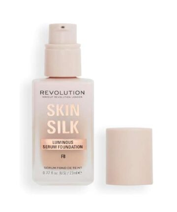 Makeup Revolution, Skin Silk Serum Foundation, Light to Medium Coverage, Contains Hyaluronic Acid, F8
