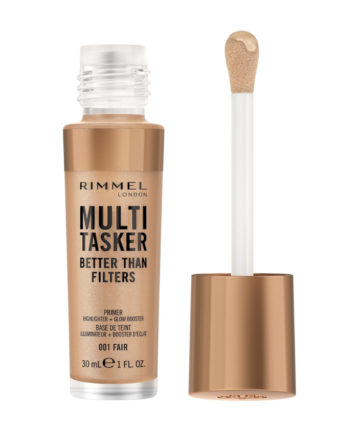 Rimmel Multi Tasker Better Than Filters, 001 Fair, 3 in 1 Face Primer, Glow Booster and Highlighter, Flawless Finish